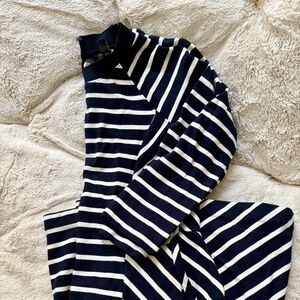 Banana Republic navy and white striped dress